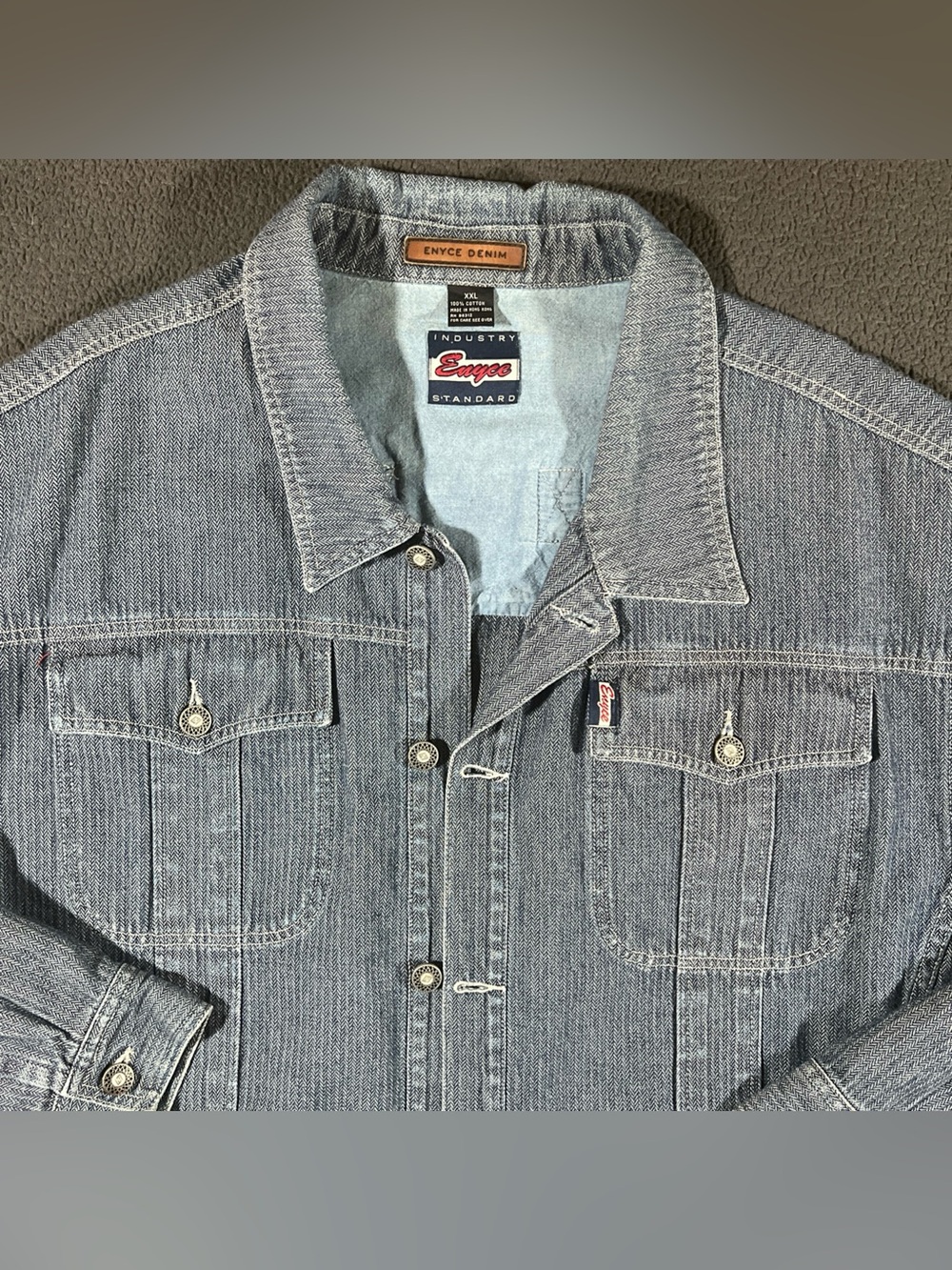 Enyce Gray Denim Jacket - Classic Trucker Style
